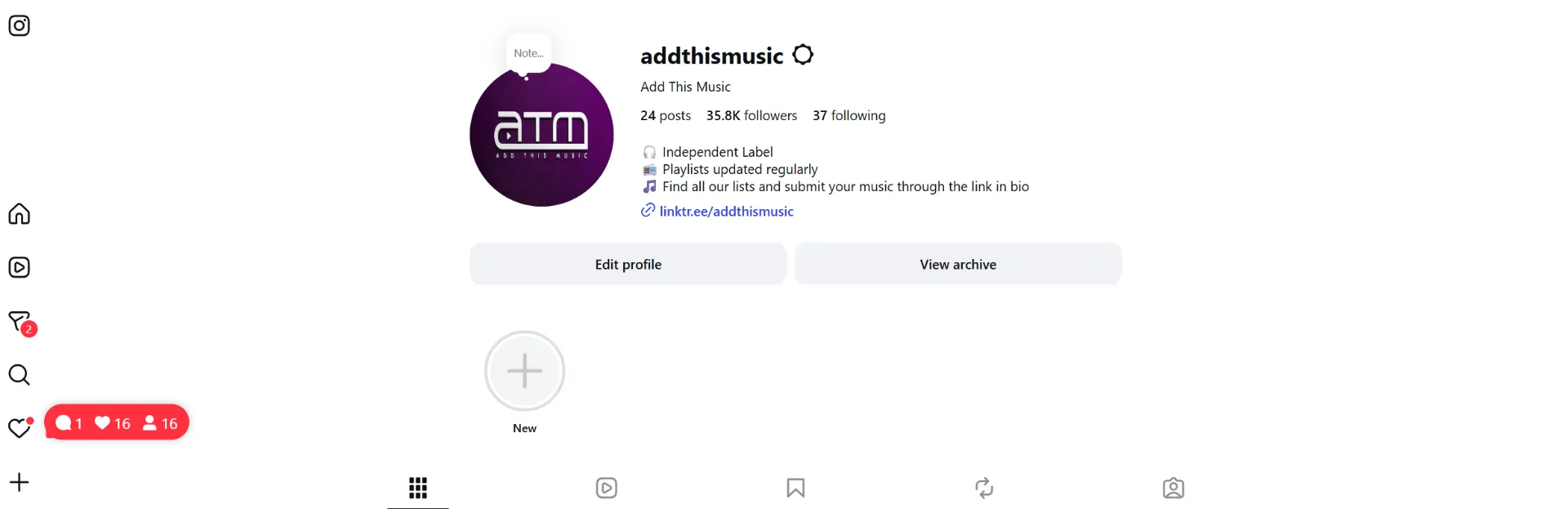 Record Label AI Instagram Verification
