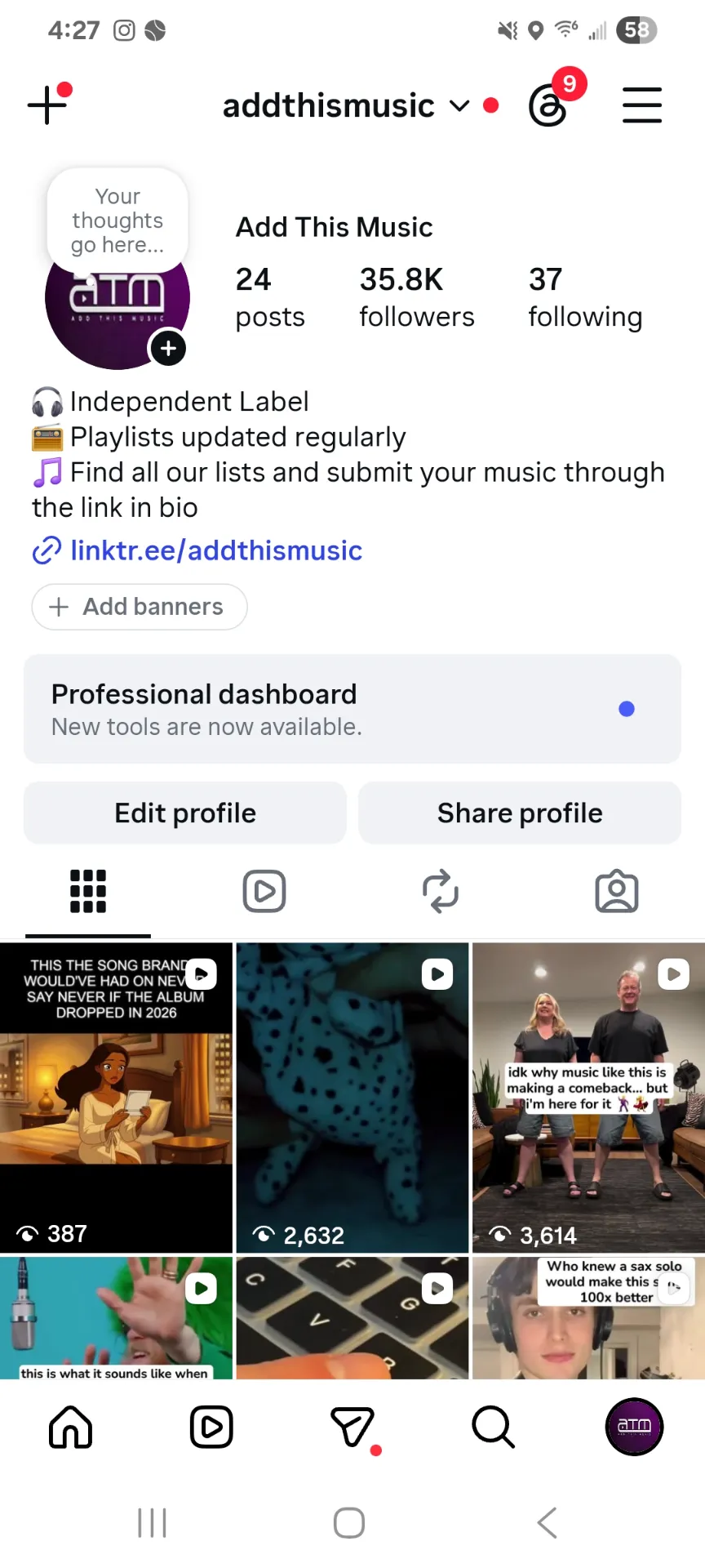 Record Label AI Instagram Verification